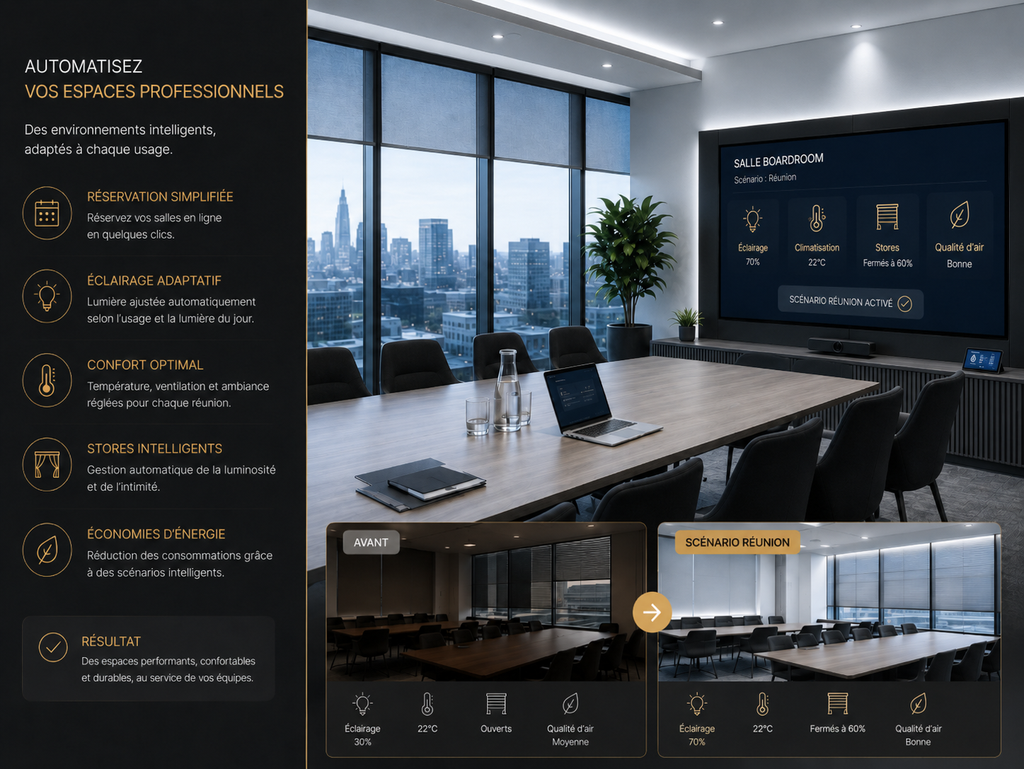 Espace de coworking moderne et lumineux